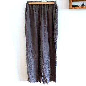 Eileen Fisher Silk Wide Leg Pants - Dark Grey 100% silk - 1X